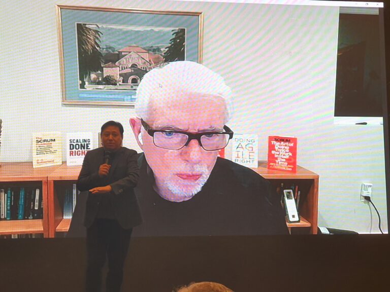 Mr Ethan Soo - I'd call him the God father of Agile in Malaysia with the Grandmaster Dr Jeff Sutherland online
